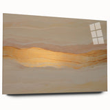 Neutral Abstract Prints – Beige & Gold Earthen Harmony Watercolor Art