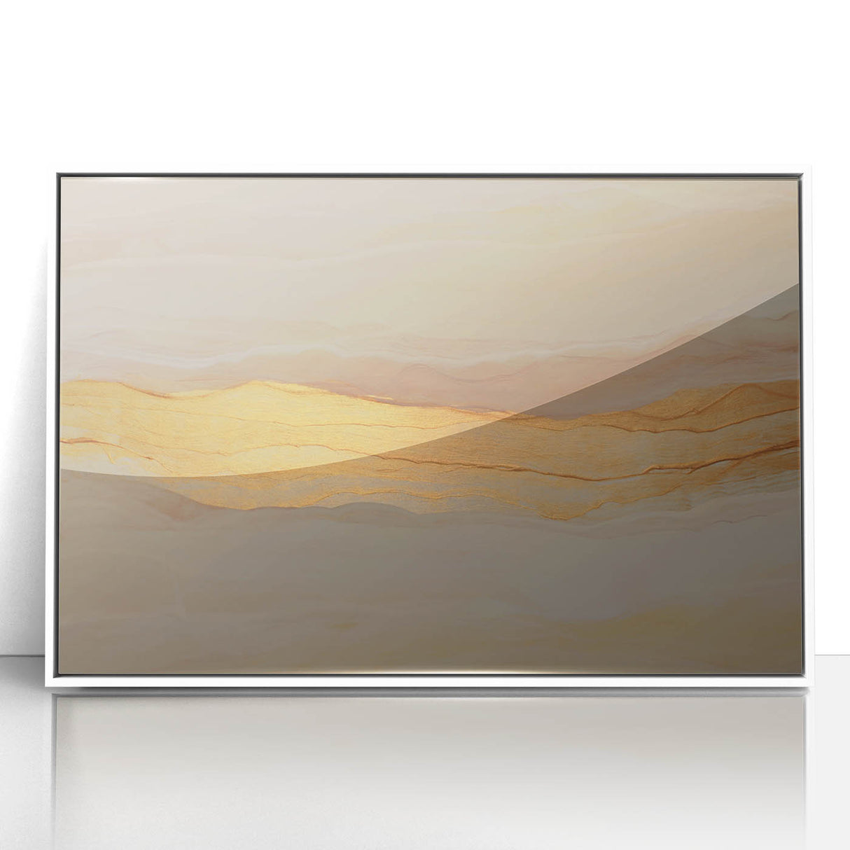 Neutral Abstract Prints – Beige & Gold Earthen Harmony Watercolor Art
