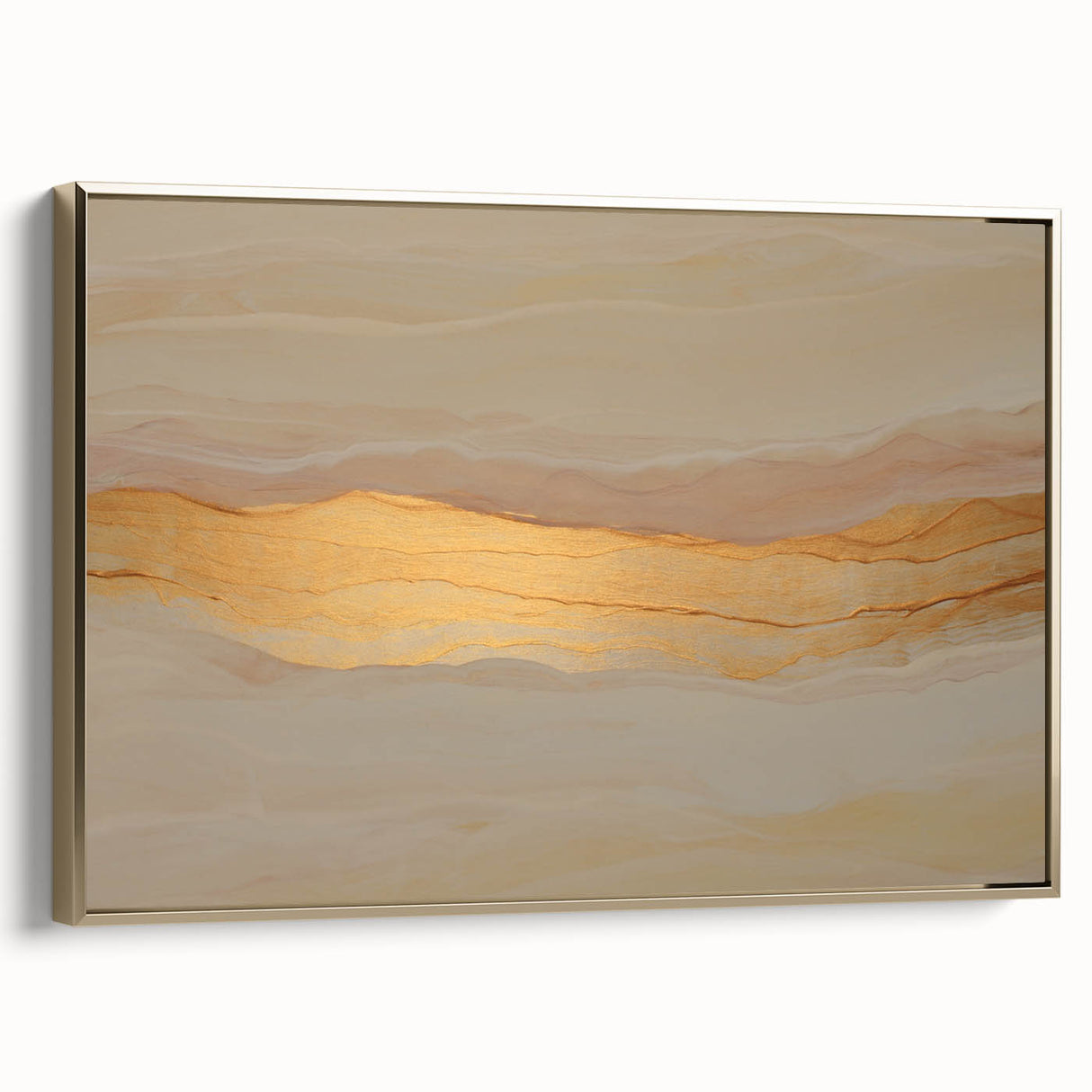 Neutral Abstract Prints – Beige & Gold Earthen Harmony Watercolor Art