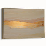 Neutral Abstract Prints – Beige & Gold Earthen Harmony Watercolor Art