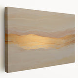 Neutral Abstract Prints – Beige & Gold Earthen Harmony Watercolor Art