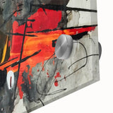 Abstract Canvas Wall Art – Fiery Red and Black Expressionist Painting