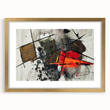 Abstract Canvas Wall Art – Fiery Red and Black Expressionist Painting