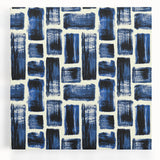 Modern Monochrome Abstract Wall Art – Earthen Harmony Blue Print