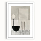 Minimalist Wall Art for Modern Interiors – Black & Gray Geometric Print
