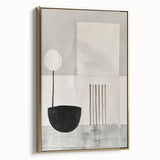 Minimalist Wall Art for Modern Interiors – Black & Gray Geometric Print
