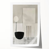 Minimalist Wall Art for Modern Interiors – Black & Gray Geometric Print