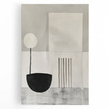 Minimalist Wall Art for Modern Interiors – Black & Gray Geometric Print