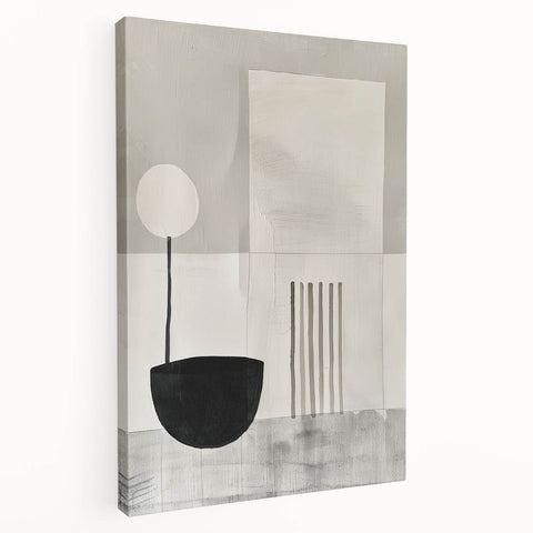 Minimalist Wall Art for Modern Interiors – Black & Gray Geometric Print