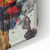 Large Abstract Wall Art – Bold Earthy & Fiery Expressionist Painting