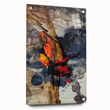 Large Abstract Wall Art – Bold Earthy & Fiery Expressionist Painting