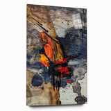 Large Abstract Wall Art – Bold Earthy & Fiery Expressionist Painting