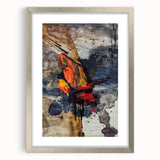 Large Abstract Wall Art – Bold Earthy & Fiery Expressionist Painting