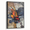 Large Abstract Wall Art – Bold Earthy & Fiery Expressionist Painting