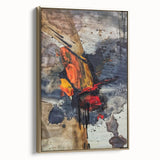 Large Abstract Wall Art – Bold Earthy & Fiery Expressionist Painting