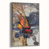 Large Abstract Wall Art – Bold Earthy & Fiery Expressionist Painting