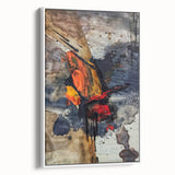 Large Abstract Wall Art – Bold Earthy & Fiery Expressionist Painting