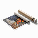 Large Abstract Wall Art – Bold Earthy & Fiery Expressionist Painting