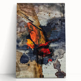 Large Abstract Wall Art – Bold Earthy & Fiery Expressionist Painting