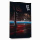 Contemporary city wall decor – Night traffic light trail art print
