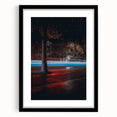Contemporary city wall decor – Night traffic light trail art print
