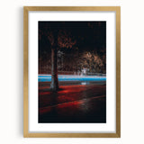 Contemporary city wall decor – Night traffic light trail art print