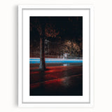 Contemporary city wall decor – Night traffic light trail art print