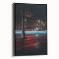 Contemporary city wall decor – Night traffic light trail art print