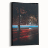 Contemporary city wall decor – Night traffic light trail art print