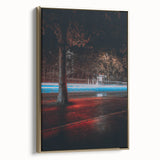 Contemporary city wall decor – Night traffic light trail art print
