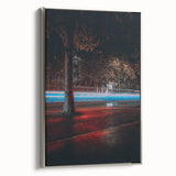 Contemporary city wall decor – Night traffic light trail art print