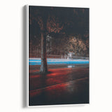 Contemporary city wall decor – Night traffic light trail art print