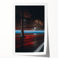 Contemporary city wall decor – Night traffic light trail art print