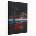 Contemporary city wall decor – Night traffic light trail art print