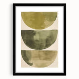 Minimalist Abstract Canvas Prints – Olive Green Geometric Wall Art