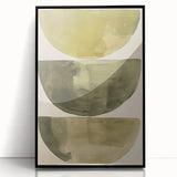 Minimalist Abstract Canvas Prints – Olive Green Geometric Wall Art