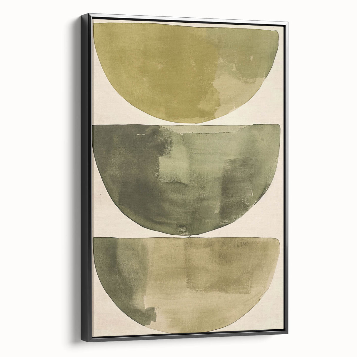 Minimalist Abstract Canvas Prints – Olive Green Geometric Wall Art