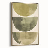 Minimalist Abstract Canvas Prints – Olive Green Geometric Wall Art