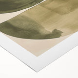 Minimalist Abstract Canvas Prints – Olive Green Geometric Wall Art