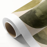 Minimalist Abstract Canvas Prints – Olive Green Geometric Wall Art