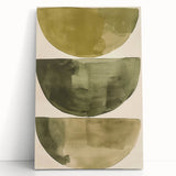 Minimalist Abstract Canvas Prints – Olive Green Geometric Wall Art