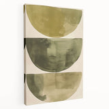 Minimalist Abstract Canvas Prints – Olive Green Geometric Wall Art