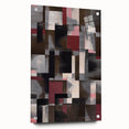 Contemporary Abstract Art – Geometric Canvas in Brown & Burgundy