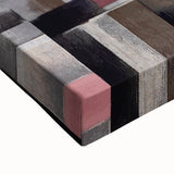 Contemporary Abstract Art – Geometric Canvas in Brown & Burgundy