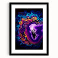 Abstract Fluid Canvas Art – Purple, Blue & Gold Swirl Painting