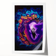 Abstract Fluid Canvas Art – Purple, Blue & Gold Swirl Painting