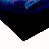 Abstract Fluid Canvas Art – Purple, Blue & Gold Swirl Painting