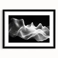 Large Abstract Wall Decor – Black & White Digital Wave Motion