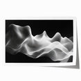Large Abstract Wall Decor – Black & White Digital Wave Motion
