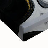 Sophisticated Abstract Art Design – Black, White & Gold Print